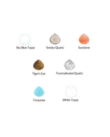 Rhys Heavy Link Cable Chain Earrings with Gemstone