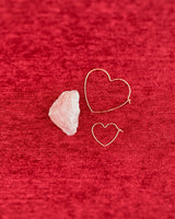 Hammered Heart Hoops