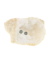 Sterling silver and rough cut aquamarine post earrings