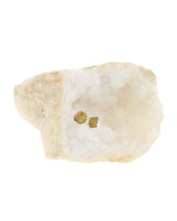 Sterling silver and rough cut citrine post earrings