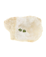 Sterling silver and rough cut peridot post earrings