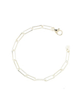 Phoebe Sterling silver paperclip bracelet, Large links with lobster clasp