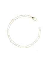 Phoebe Sterling silver paperclip bracelet, Large links with lobster clasp