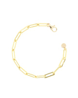 Phoebe 14k gold-filled paperclip bracelet, Large links with lobster clasp