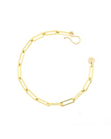 Phoebe 14k gold-filled paperclip bracelet, Large links with S clasp