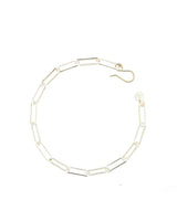 Phoebe Sterling silver paperclip bracelet, Large links with S clasp