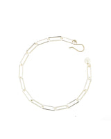 Phoebe Sterling silver paperclip bracelet, Large links with S clasp