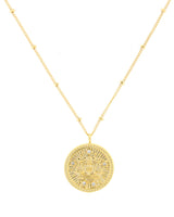 Libra Zodiac Necklace on a White Background