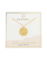 Sagittarius Zodiac Necklace on Packaging Card