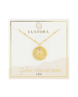 Leo Zodiac Necklace on Packaging Card