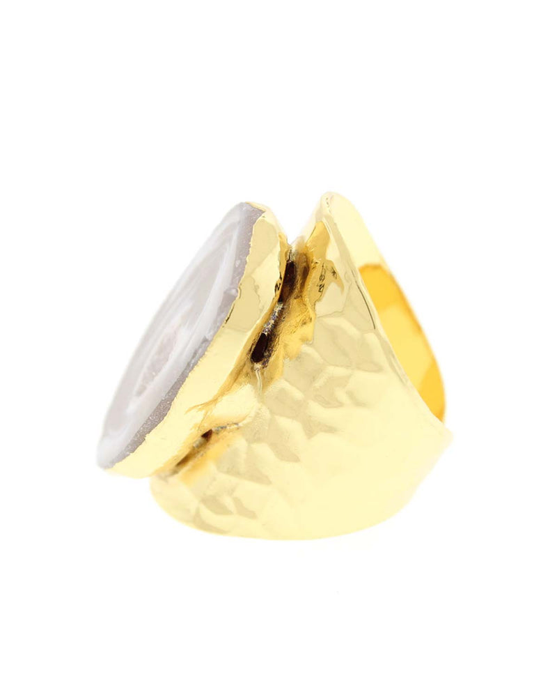 Side View of a Cigar Ring on a White Background