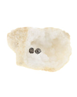 Sterling silver and rough cut Herkimer diamond post earrings 