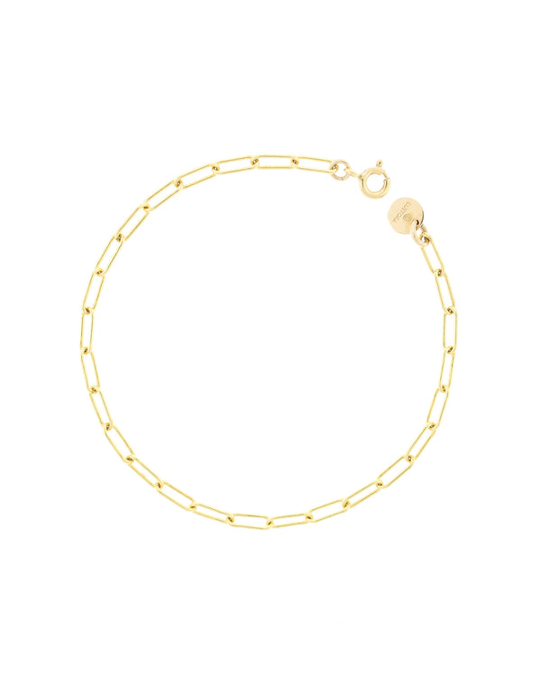 Phoebe 14k gold-filled paperclip bracelet with petite links