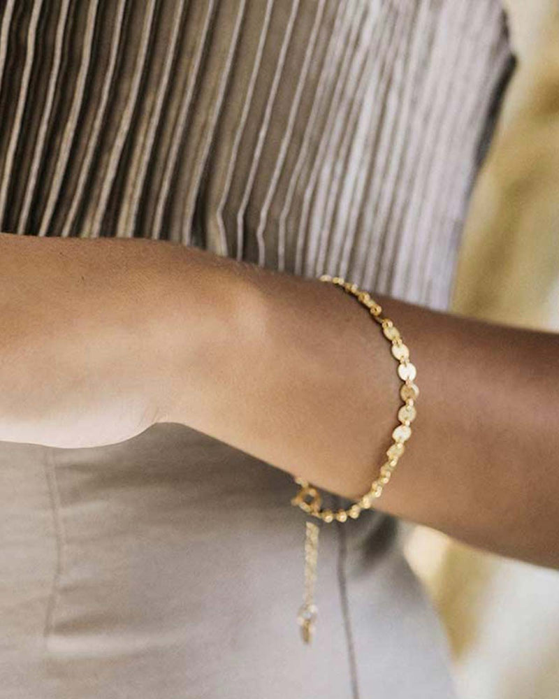 Model Wearing Simone Chain Bracelet