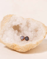 Tanzanite Post Earrings on a Geode