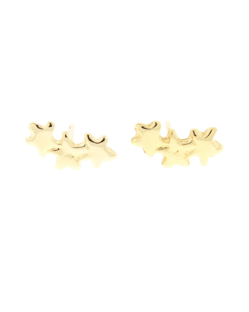 Three Sisters Star Climber Earrings on a White Background